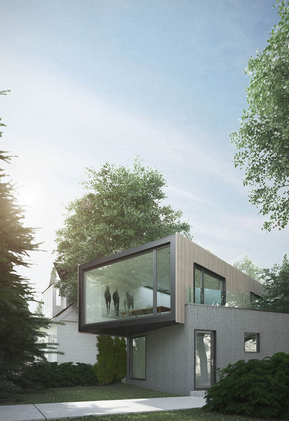 The Sliver House — custom home on a leftover parcel in west Calgary by Anonymous Architecture