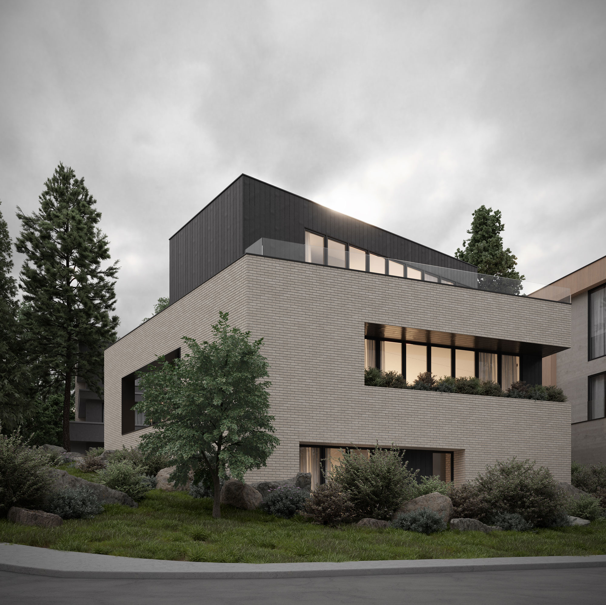 The Corner House — custom infill home in Briar Hill, Calgary by Anonymous Architecture