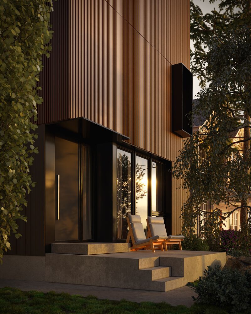 Ramsay Quintet, a five-home missing middle housing development in Calgary's Ramsay by Anonymous Architecture